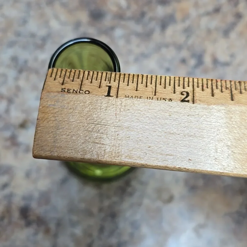 Green  Glass Bud Vase - small